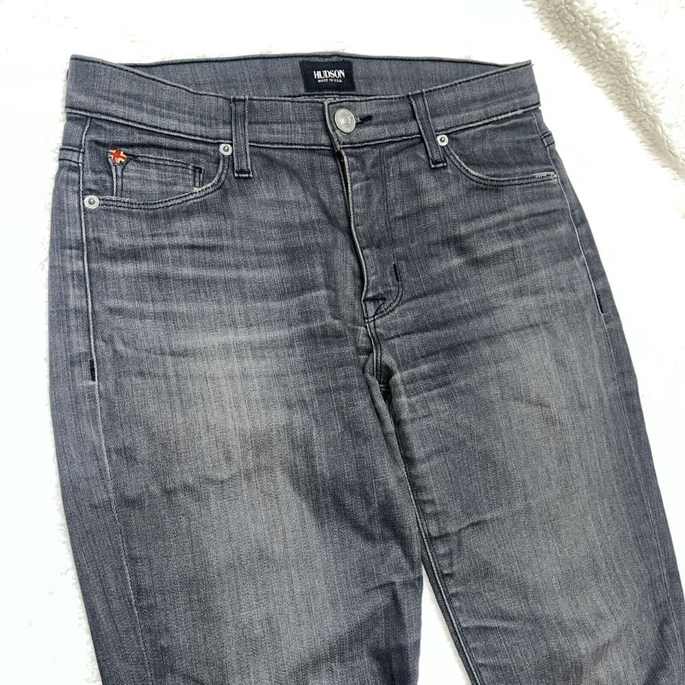 Hudson Jeans Womens Size 27 Dark Gray Nico Super Skinny Midrise Ally‎ #WM407DIN